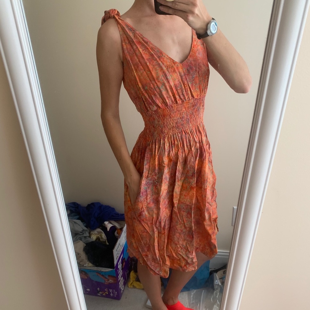Orange Hippie Dress